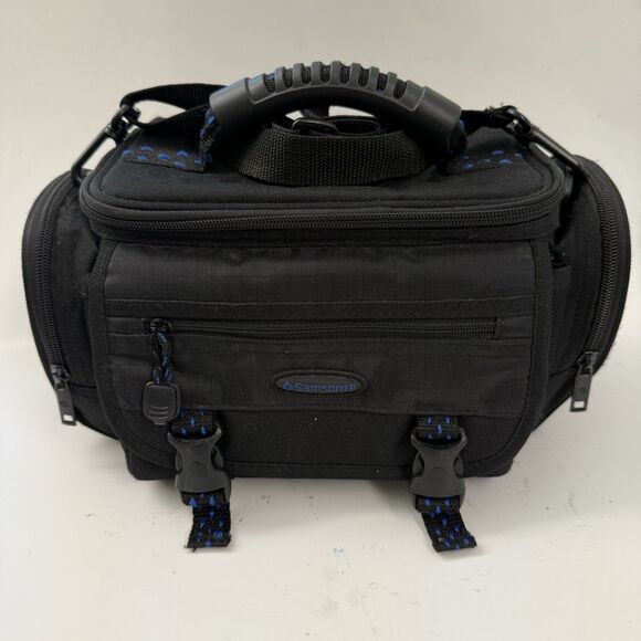 Samsonite Black Nylon Camera Bag - 12"x8"x6" | Shoulder Strap - Picture 1 of 8